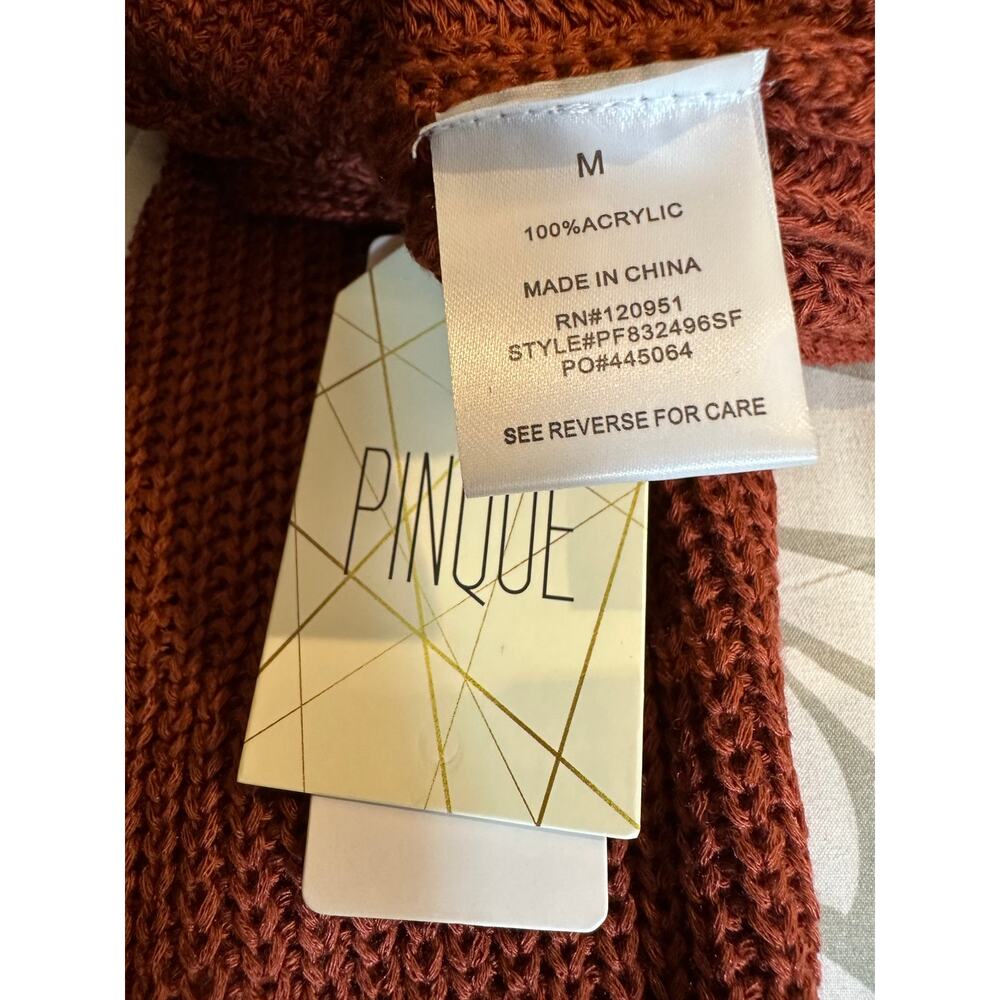 Pinque Jamelya Back Detail Cardigan Artisan Rust size M - Picture 12 of 14